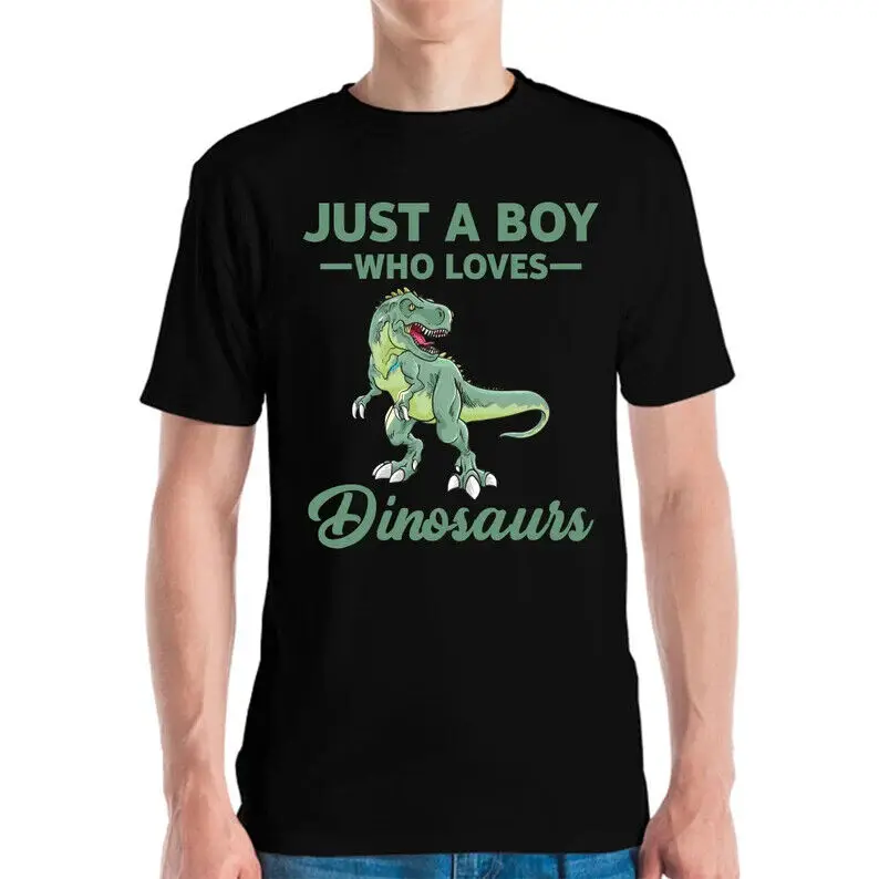 Just a Boy Who Loves Dinosaurs T-rex Schoolboys Paleontologist T-Shirt