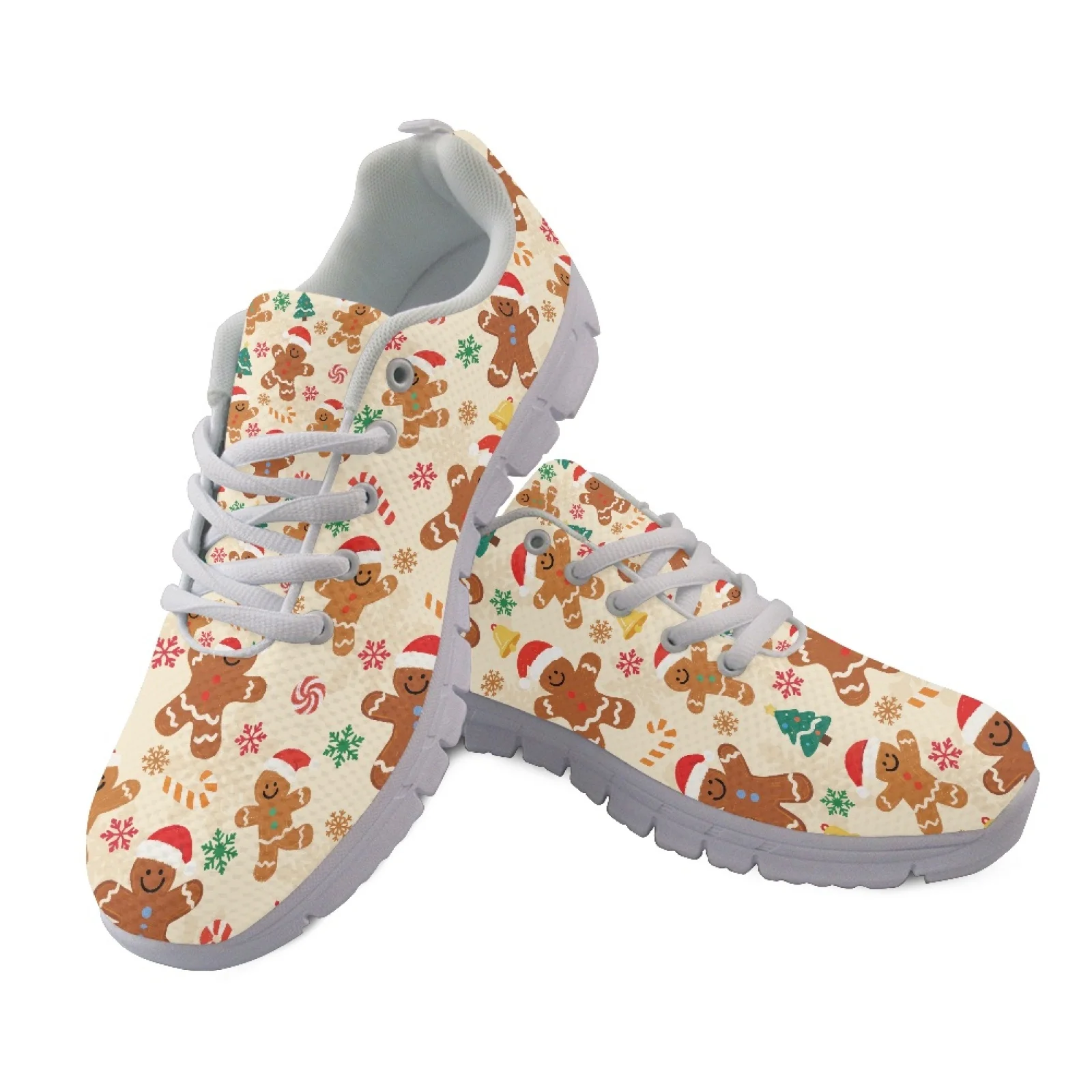 Coloranimal Snowflake Design Slip-on Jogging Shoes Mesh & EVA Sole Running Shoes Breathable Sports Trainers for Men
