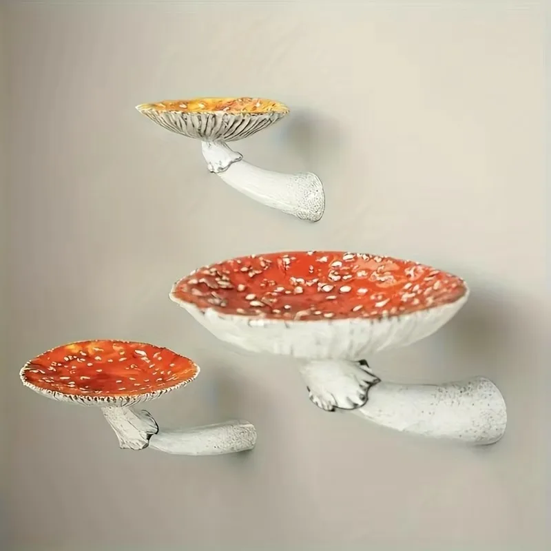 1 Stück Pilz-Aufbewahrungsregal, Aufbewahrungsdekoration für Kleinigkeiten, Wandbehang, Pilzkopf-Dekoration, Wanddekoration, Heimdekoration, Raumdekoration