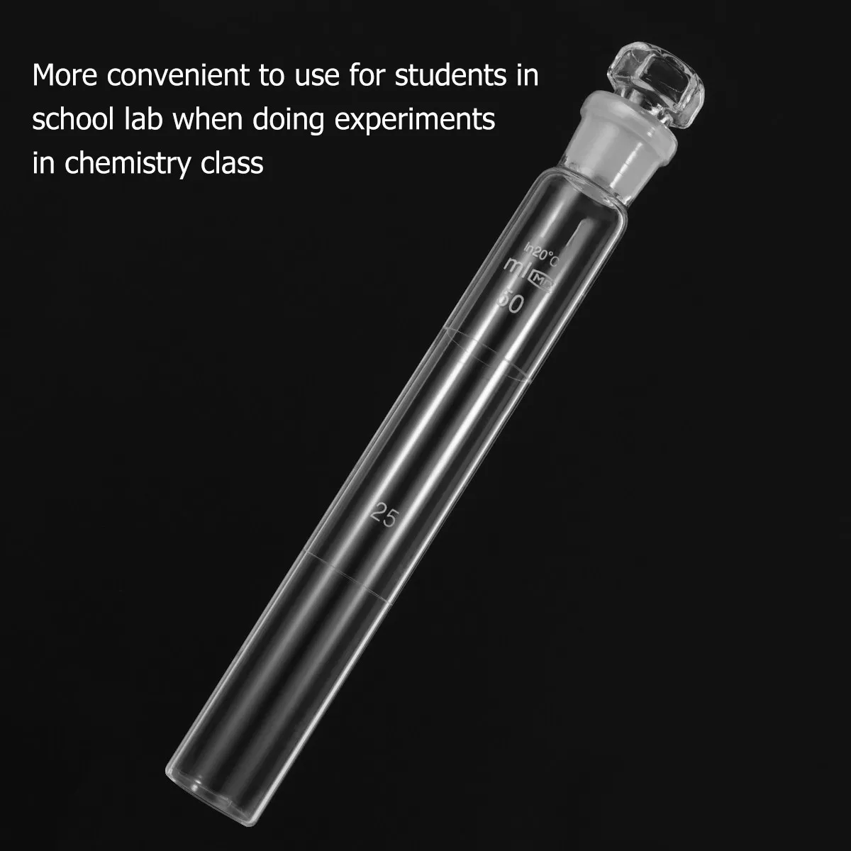 50Ml Premium Glass Colorimetric Cylinder Smooth Rounded Edges No Bubbles No Burrs Accurate Measurement Lab Science Experiment