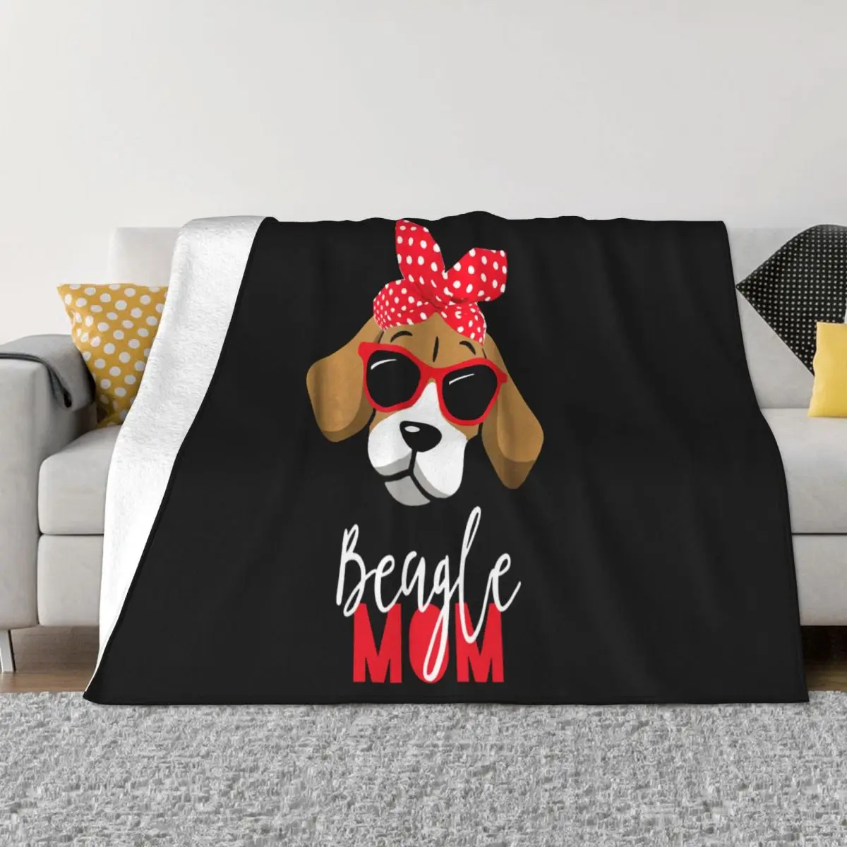 Beagle Funny Dog Lovers Mom Fur Mama Cute T Women Men Hot Sale Many Colors Different Adult Throw Blanket