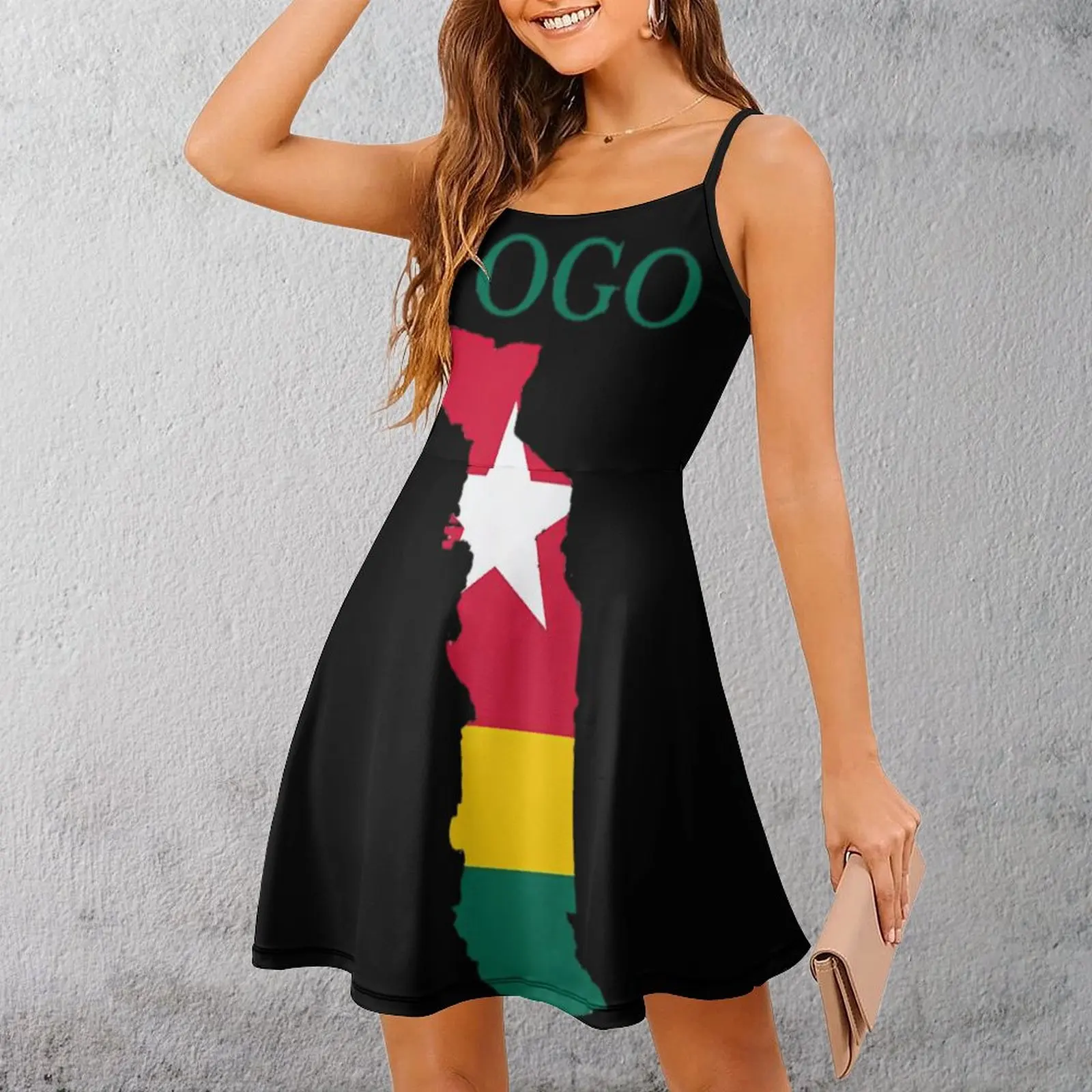 Vestido de sling feminino com bandeira, coquetéis vintage engraçados, vestido sexy, vestido feminino, qualidade superior