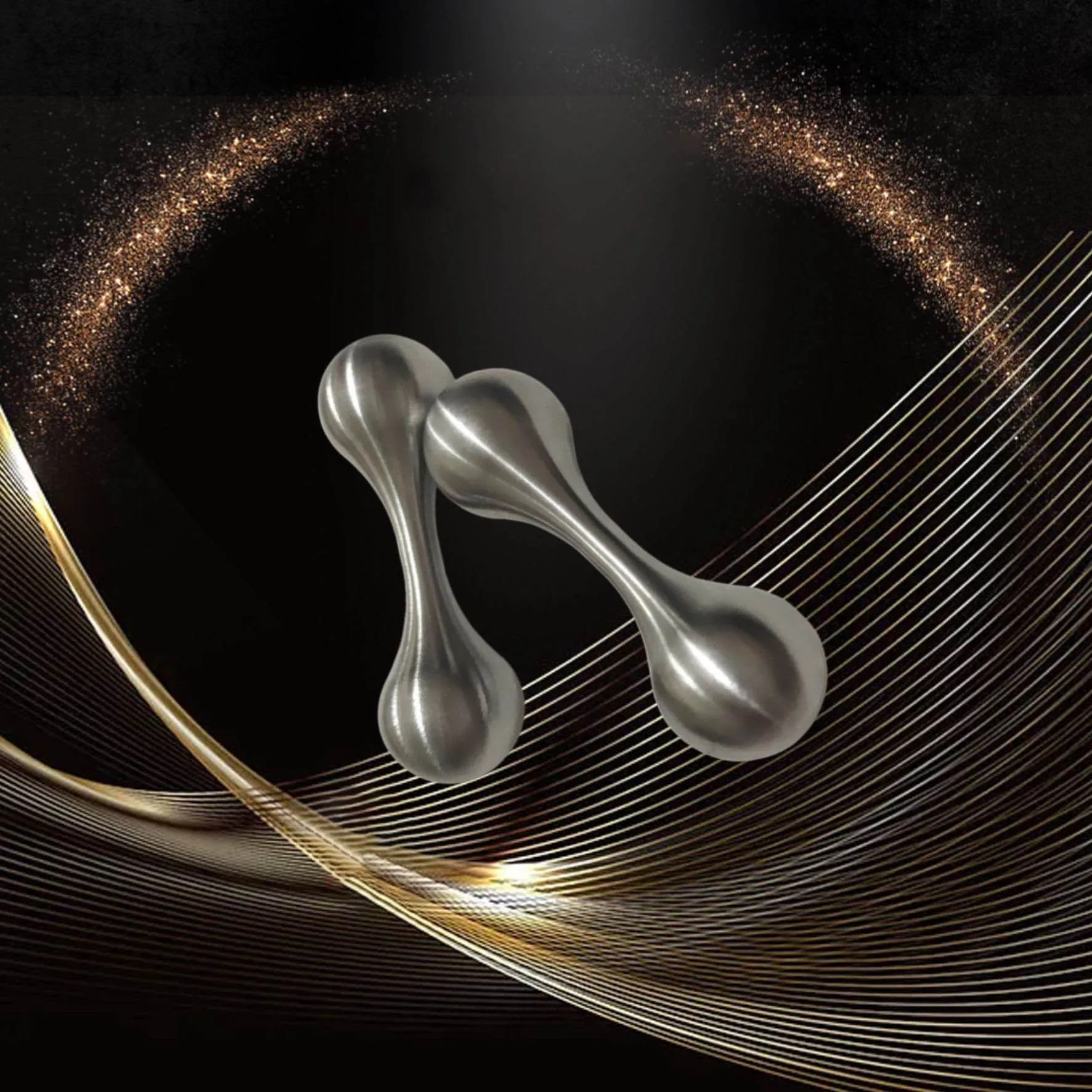 Cool Two-headed Knucklebone Spinner Fidget Stainless Steel Spinning Baole Bead Begleri Toy Anti Anxiety Bone Fingertip Spinner