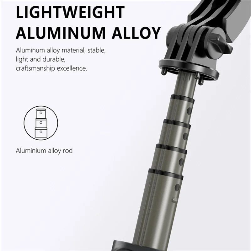 FANGTUOSI 2022 جديد لاسلكي Selfie عصا بلوتوث قابلة للطي ترايبود مع غالق بلوتوث ملء ضوء سبائك الألومنيوم Selfie Stck