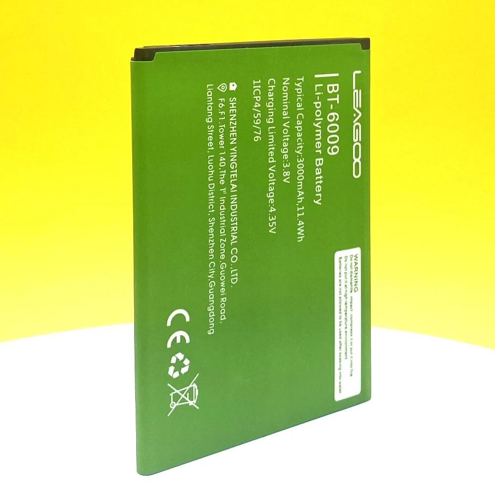 BT-6009 3000mAh Battery For LEAGOO M13 Phone Replacement+Tracking Number