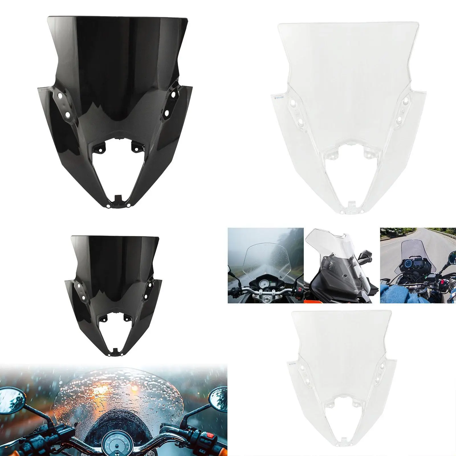 

Motorcycle Windshield Motorbikes Deflector Replaces Part Easy Installation Wind Deflector Protector for Ninja Accs