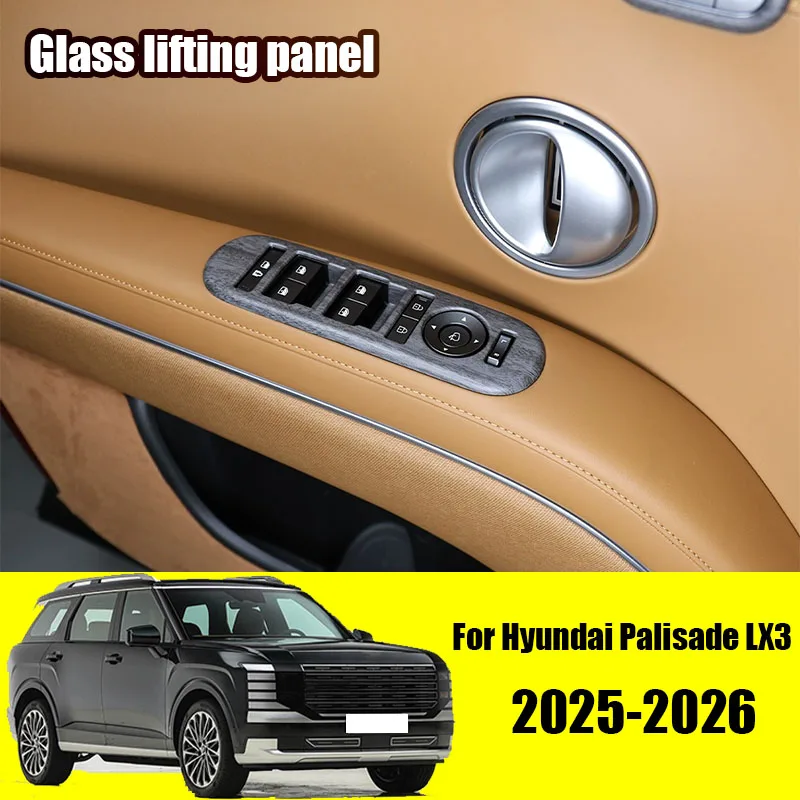 

Панель подъема окна автомобиля, декоративная рамка, материал ABS, внутренняя часть модификации для Hyundai Palisade LX3 2025 2026