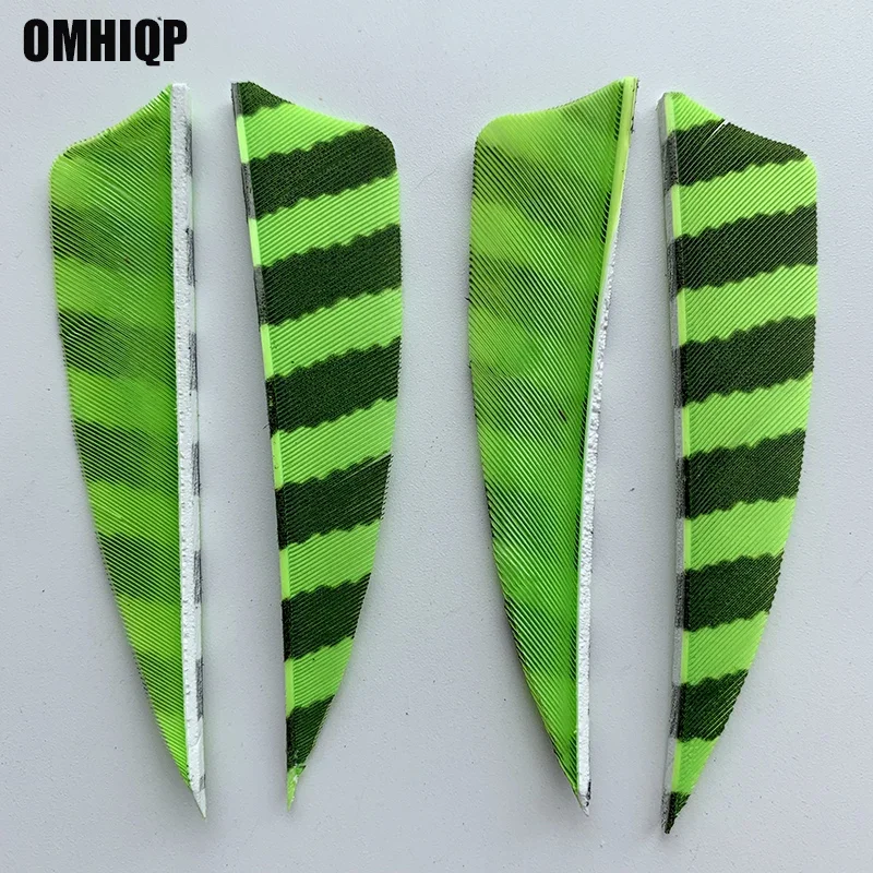 50Pcs 3Inch Turkey Arrow Feathers Shield Cut Hunting Archery Fletching Striated Fletches Archery Accessories