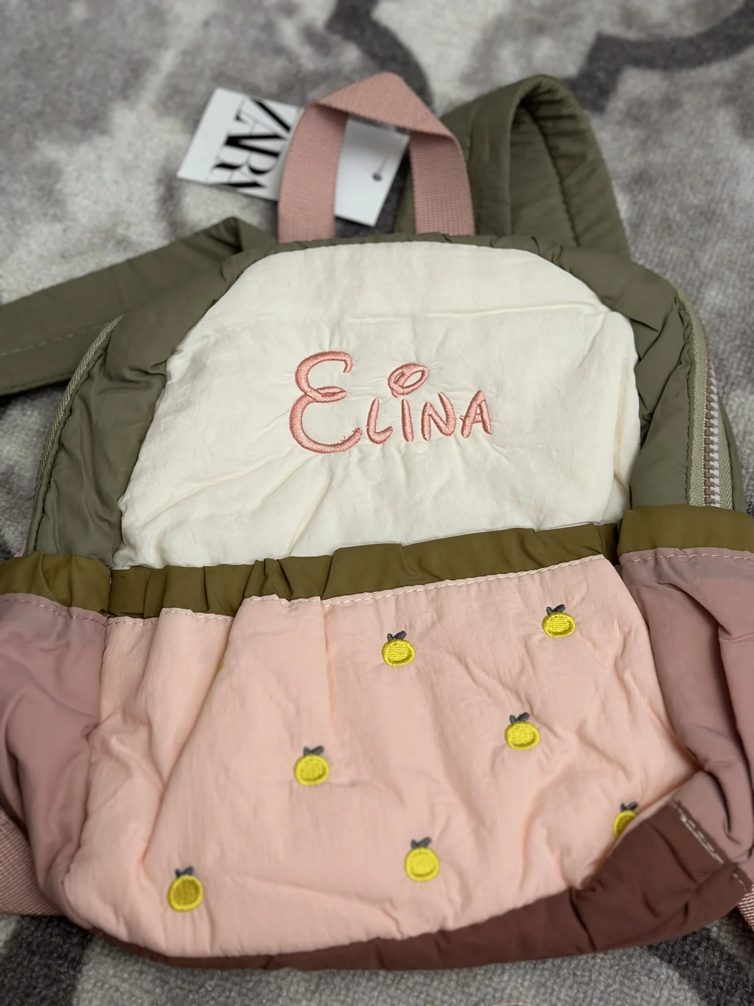 Custom Name Cute Apple Kids Backpack Embroidery Personalized School Bag Kindergarten Bag Christmas Gift Ideal for Girls Toddlers
