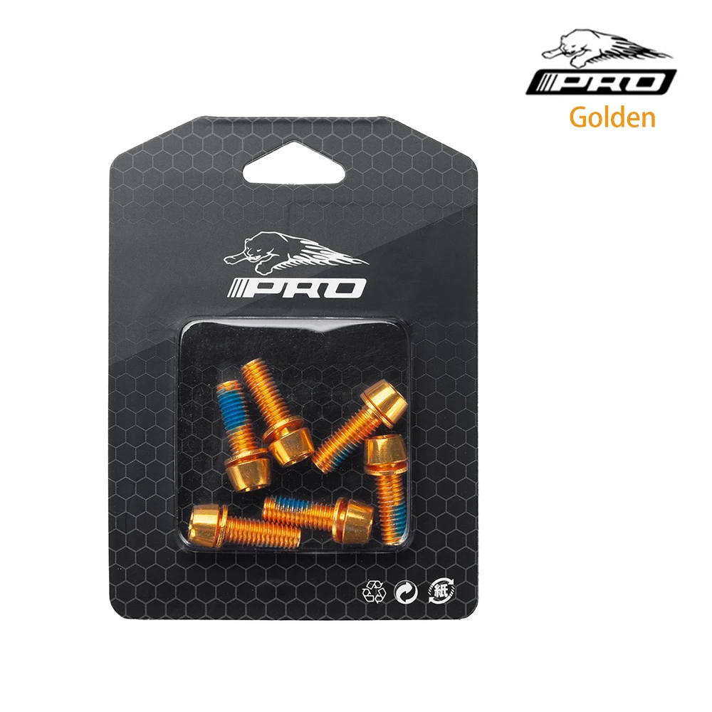 IIIPRO 6 Stück farbige Fahrrad-Scheibenbremssattelschrauben M6 x 18 mm MTB-Fahrrad-Edelstahl-Befestigungsschrauben – Detail 3