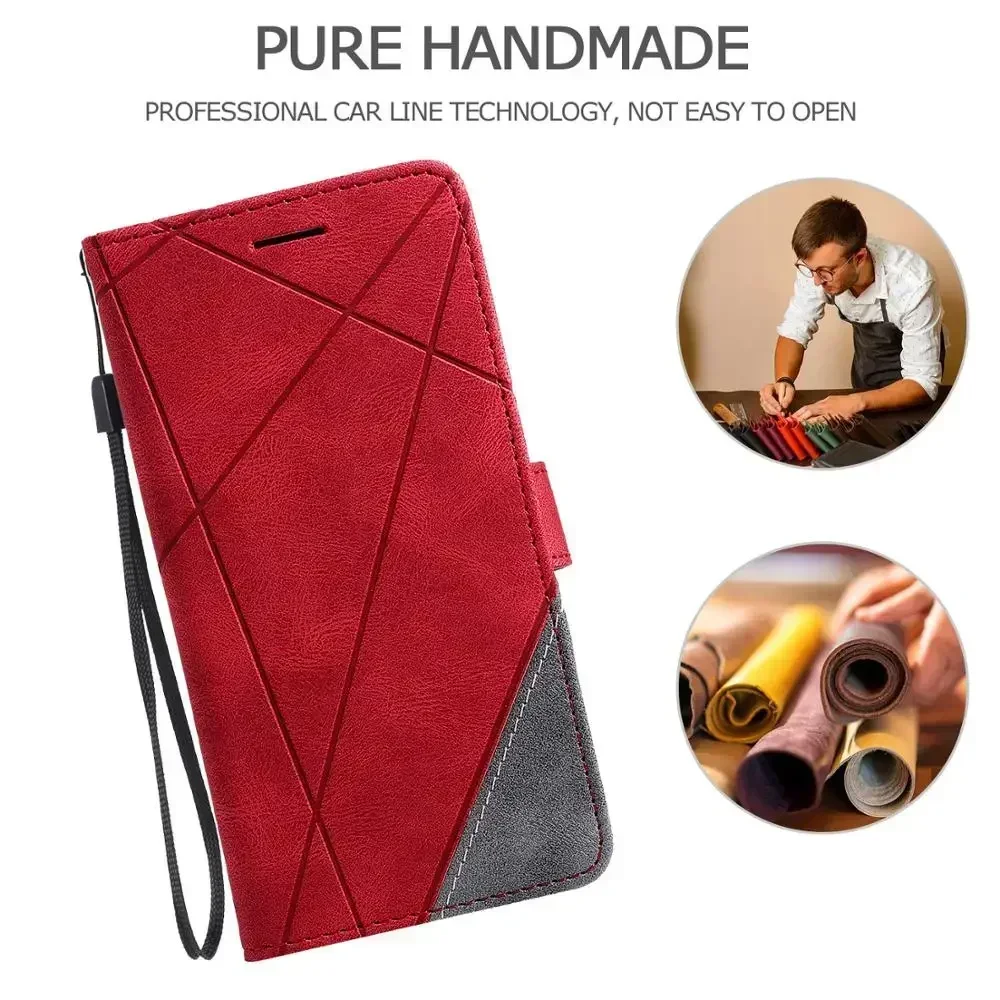 Etui z klapką dla Xiaomi Redmi Note 13 12S 11 10 Pro Redmi Note 7 8T 9 Pro Uchwyt Magnetyczny Skórzany Portfel Gniazda na karty Pokrowiec na torbę — zdjęcie produktu 2
