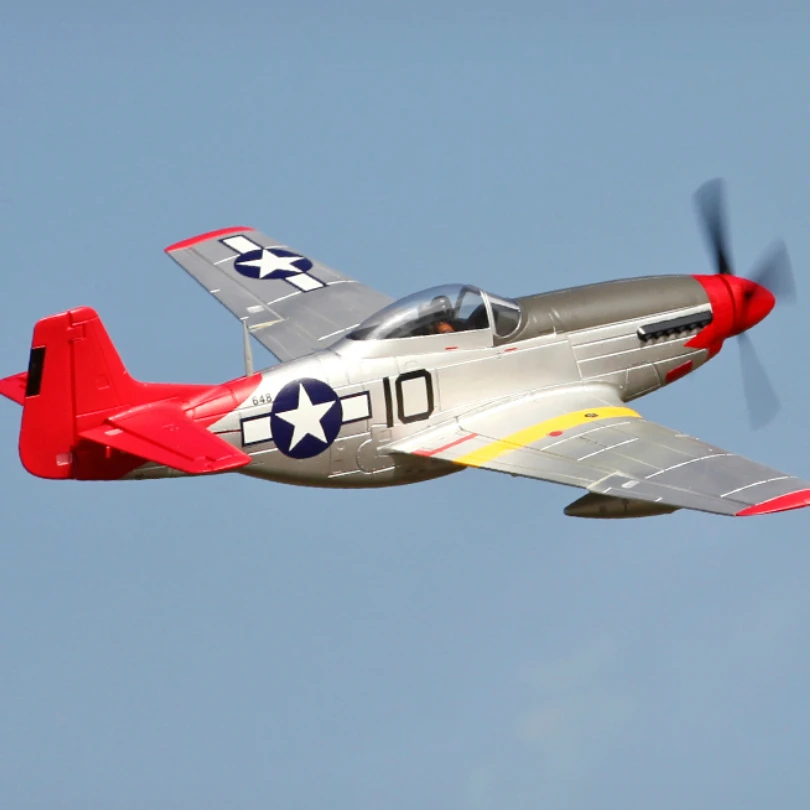FMSRC RC Airplane 1450mm 1.4M P51 P-51D Mustang Red Tail V8 with Flaps Led PNP Gaint Big Warbird Model Plane Aircraft Avion