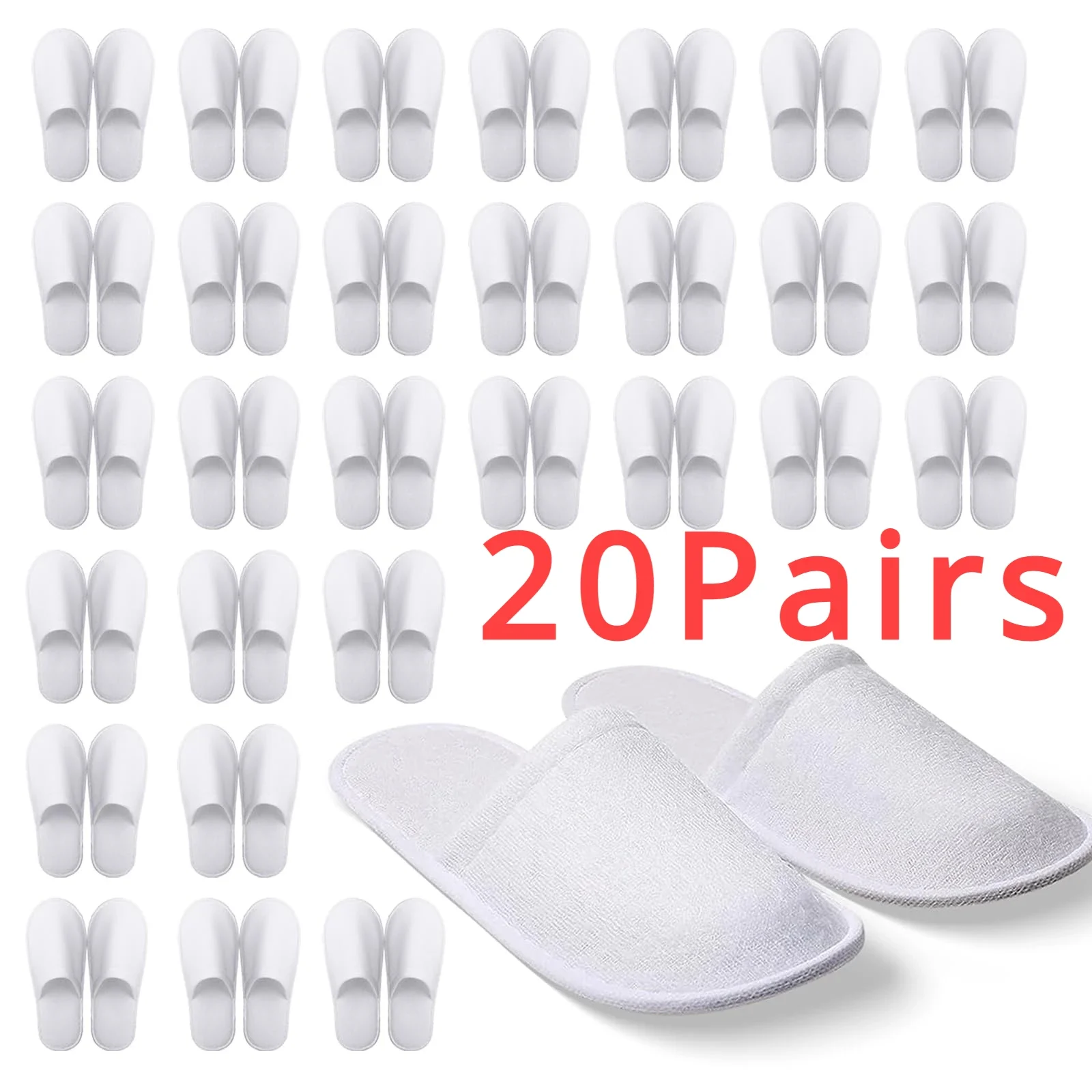 

Disposable Slippers 10/20 Pairs Cotton of Closed-to Bathroom Slippers Suitable Suitable Home Guest Hospitality Shoes Cheap SPA