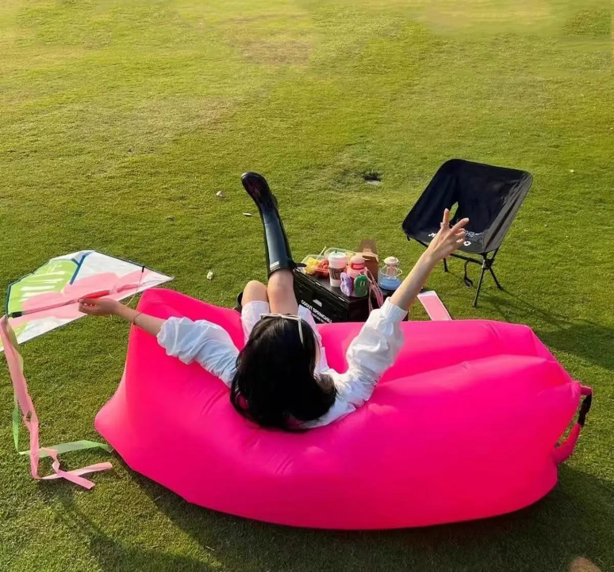 

Открытый воздушный ленивый надувной диван, портативный диван для кемпинга, воздушный спальный мешок, матрас для обеденного перерыва, музыкальный фестиваль, концертное кресло