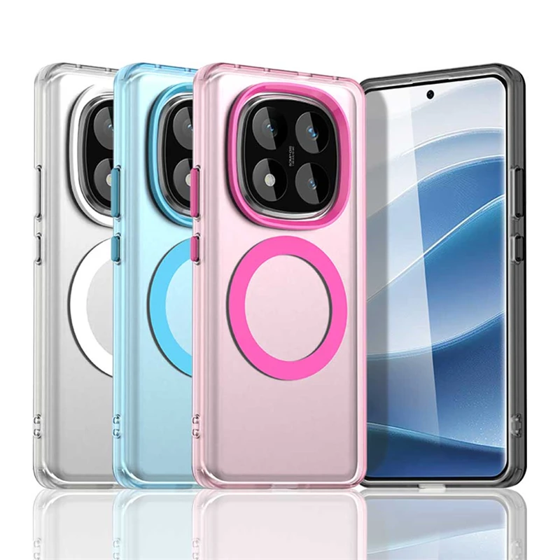 

Translucent Case For Xiaomi Poco X7 Case For Poco X7 Magnetic Adsorption Wireless Charge Back Cover For Poco X7 Case 6.67 inch