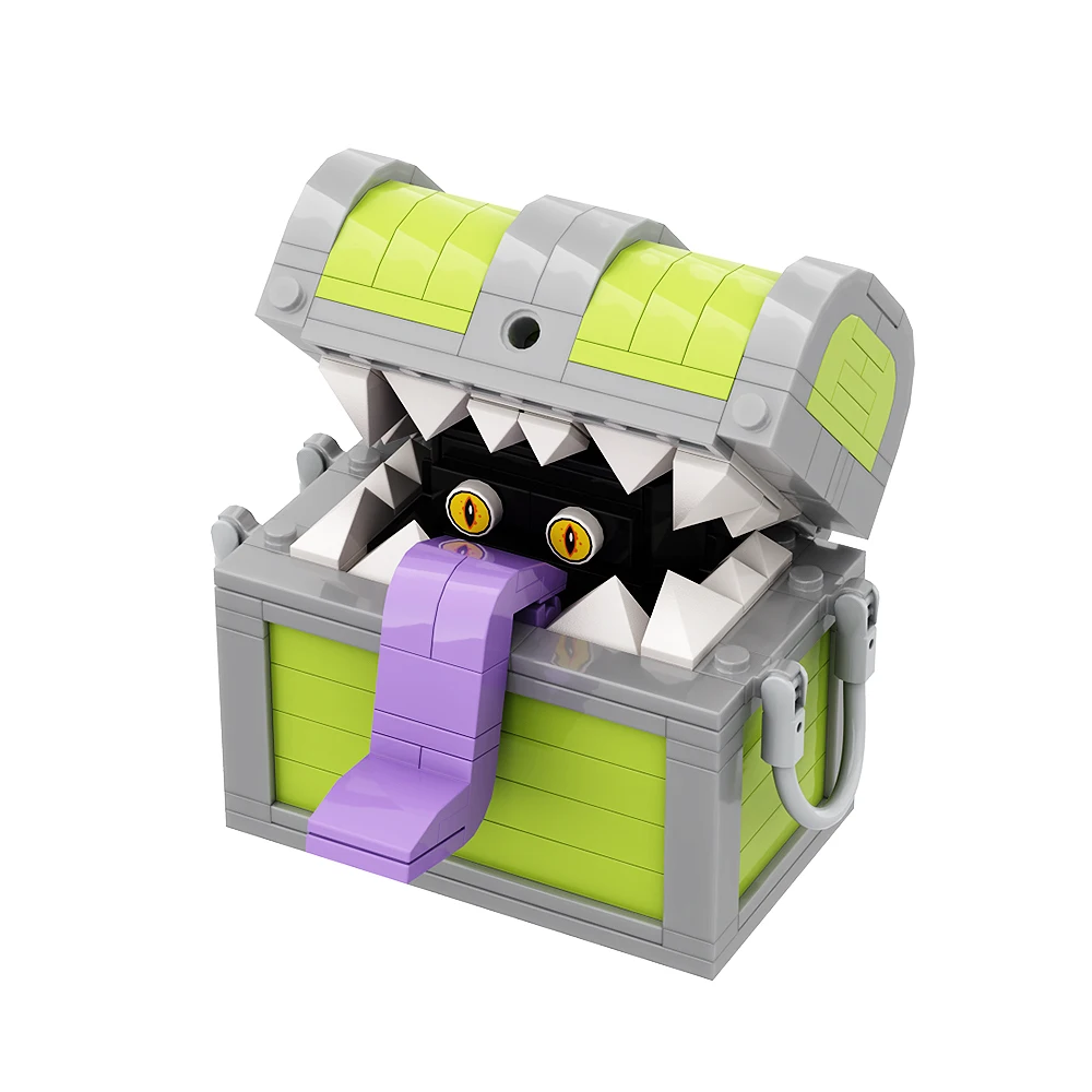 Gobricks Japanese Mimic Chests Yaranzos Monster Box Building Block set Final Treasure Dungeons Pirate Box Model Brick Toys Gift