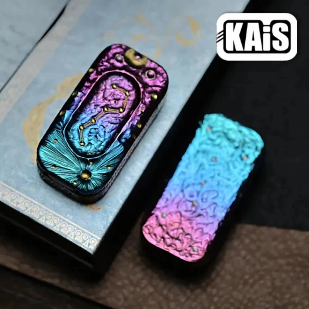 KAIS EDC & TITRN.COLOR POPO Titanium Carve Mechanical Fidget Slider Fidget Toys For Adults Anxiety Relief Gadgets EDC Pocket Toy