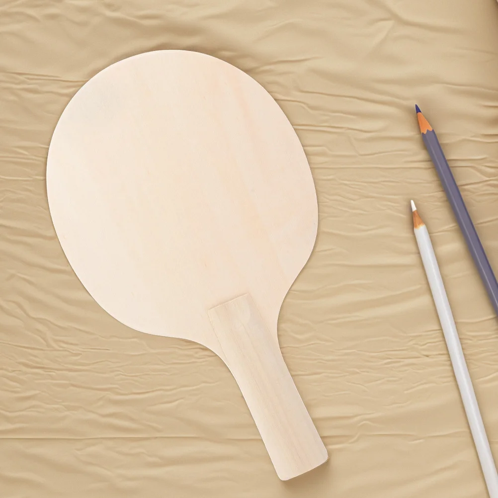 

6Pcs Unpainted Wooden Table Tennis Rackets DIY Craft Paddle Blanks for Personalized Signatures Commemorative Gifts Sports