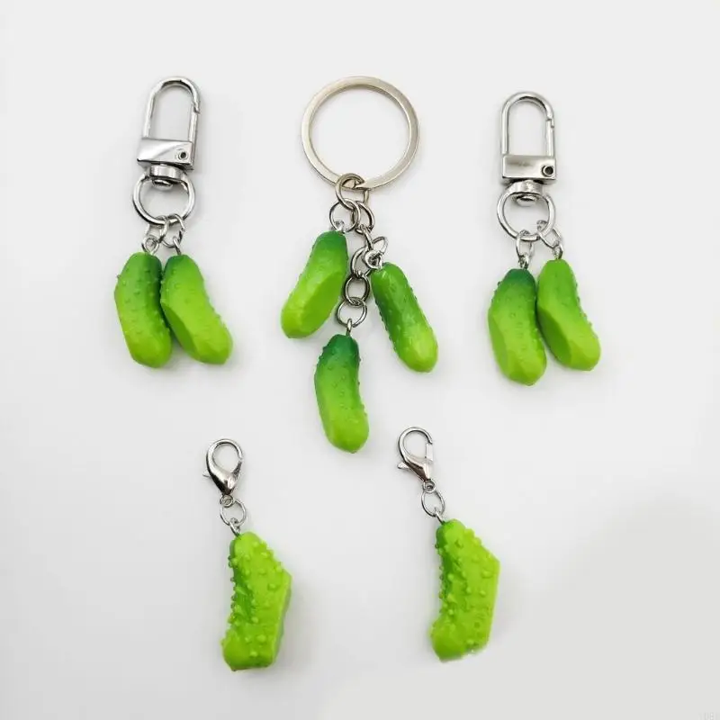 10pcs Realistic Lovely Cucumber Keychain Decorative Fashion Accessory for Everyday Use and Special Event Ornament Y08E