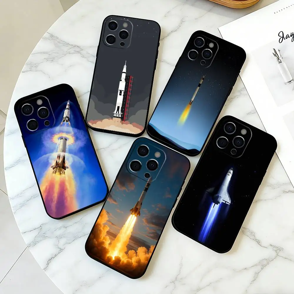 

S-Space R-Rocket Cool Phone Case Silicone Soft For IPhone 17 16 15 14 13 12 11 X XR Plus Pro Max Plus