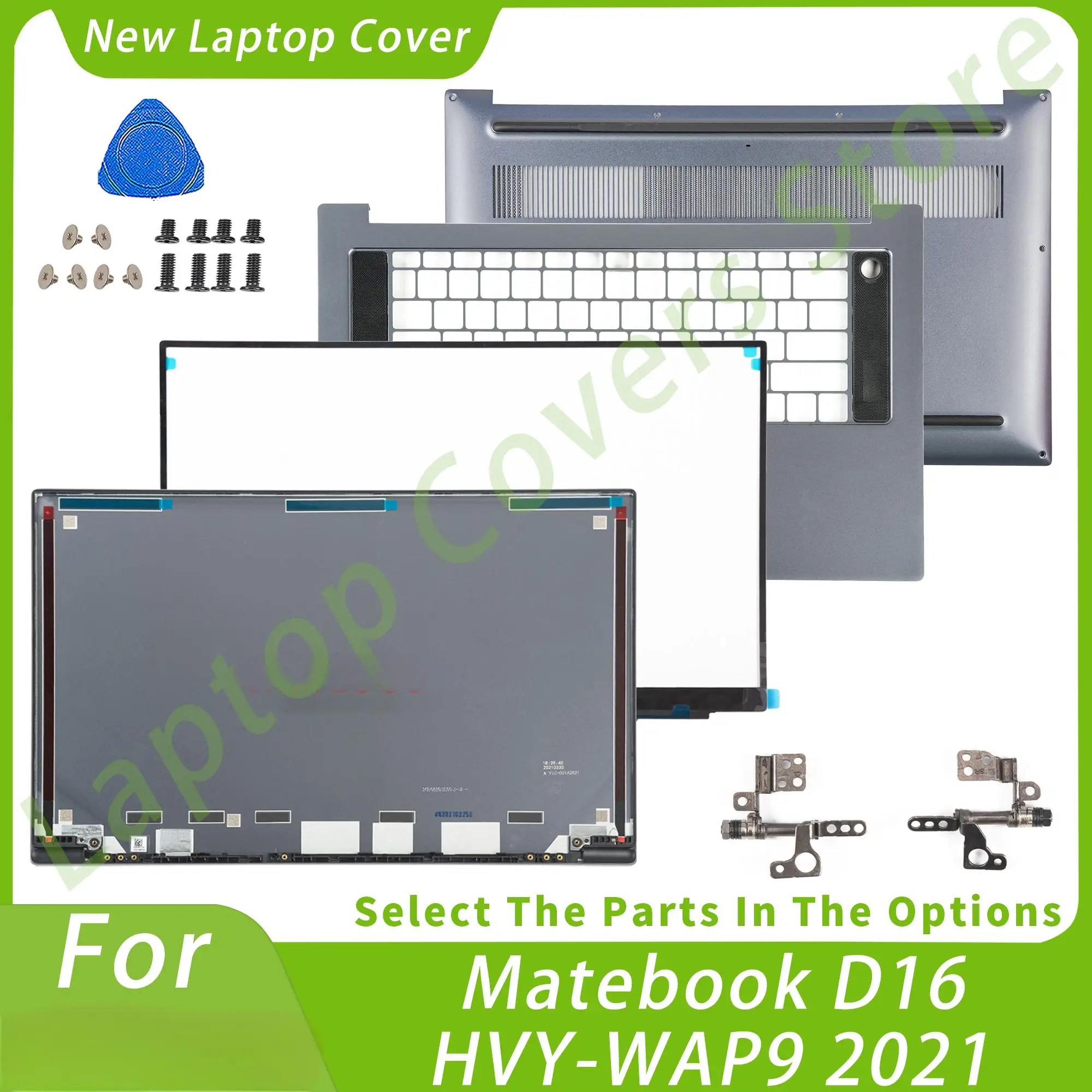 

Housing Case For MateBook D16 HVY-WAP9 2021 LCD Back Cover Front Bezel Palmrest Bottom Case Hignes Laptop Covers 16inch