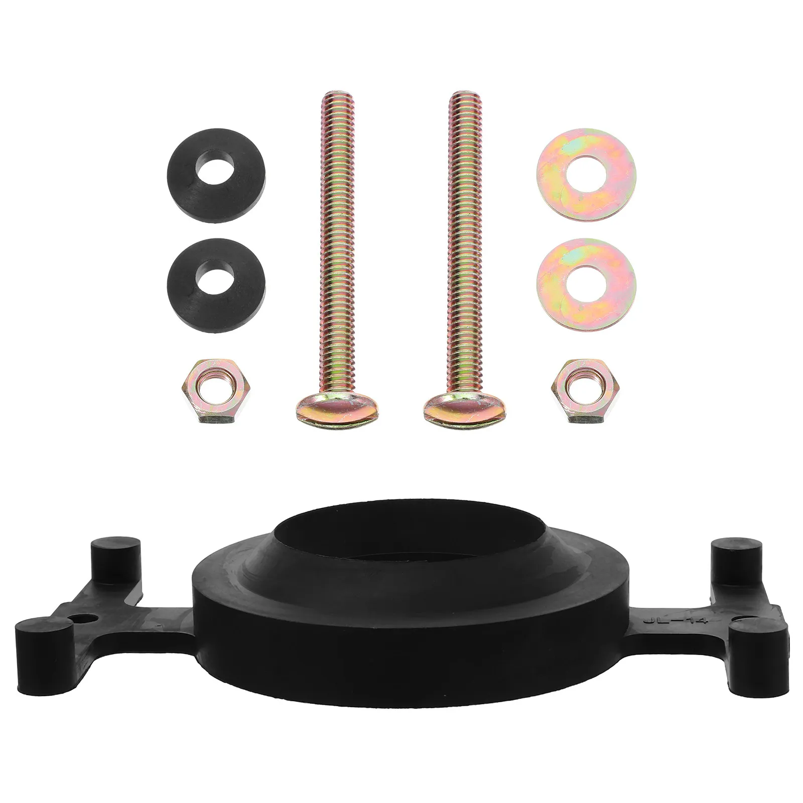 1Set Heavy Duty Toilet Tank Sealing Bolts Kit with Gasket and Washers for Split Toilets Leak Proof Installation Universal Fit