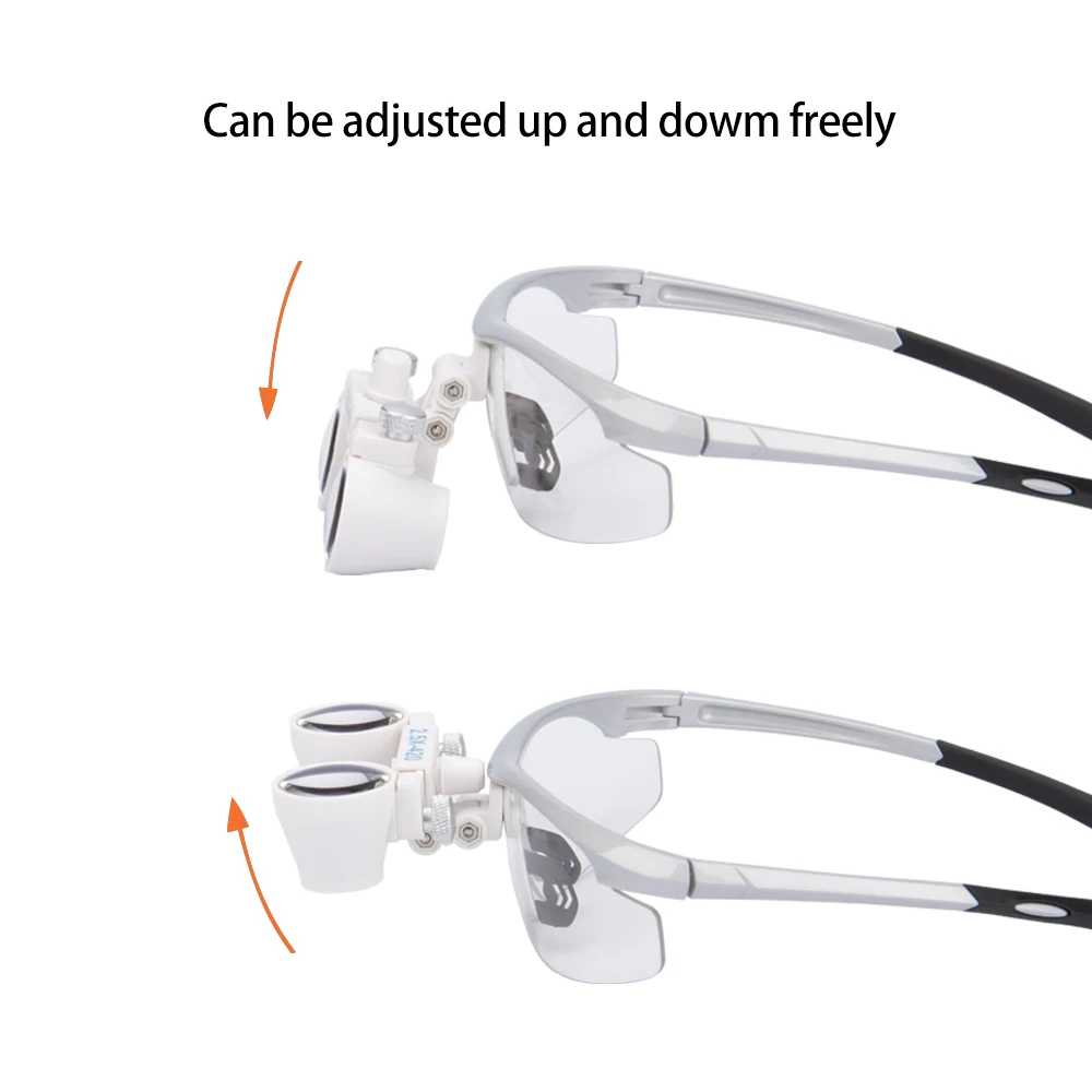 Lenti di ingrandimento dentali Occhiali da 3,5x o 2,5x Lente d'ingrandimento medica da laboratorio Dentisti Lente ottica binoculare chirurgica ultraleggera 420mm