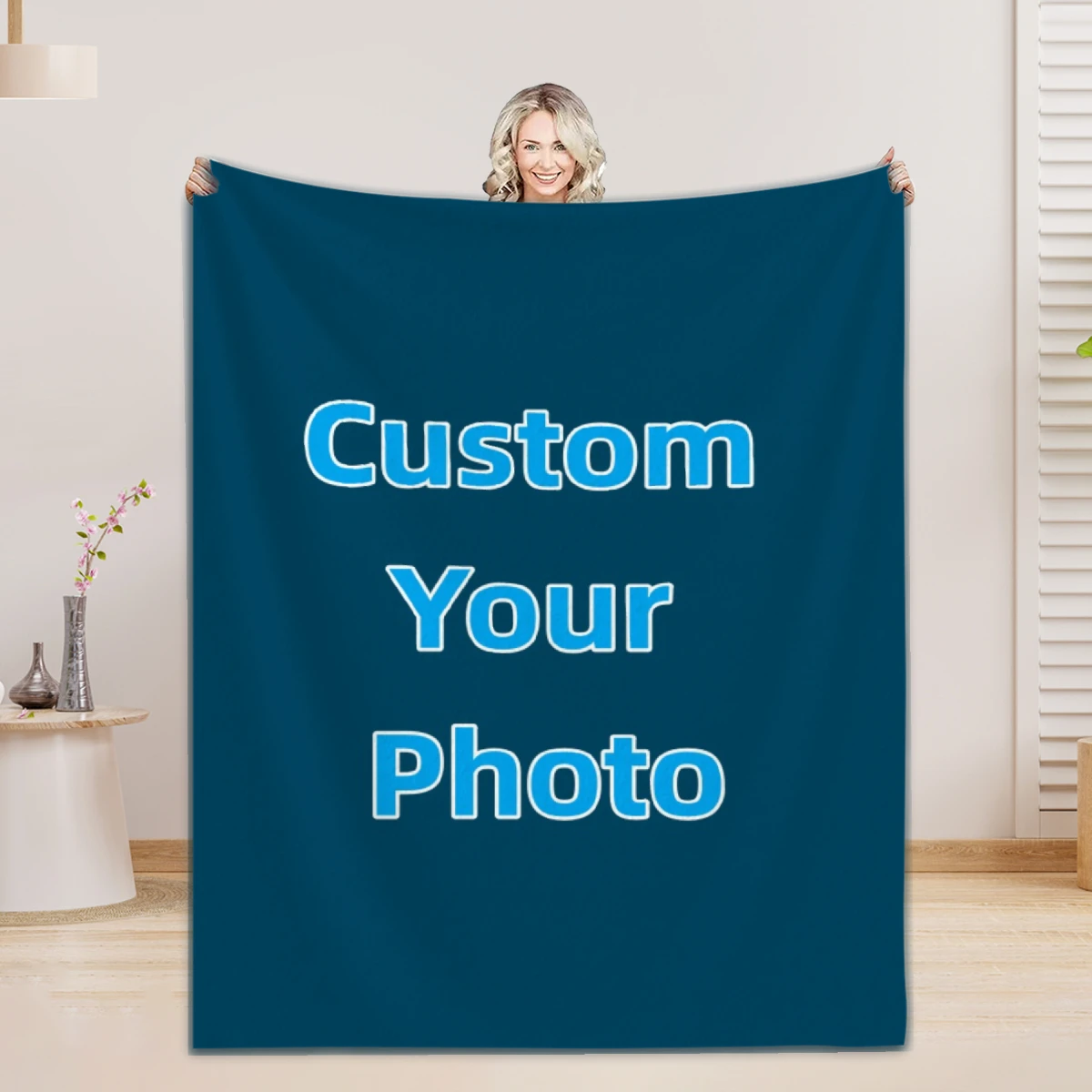 

2026 Custom Photo Flannel Blanket 3D Printed Soft Blanket For Home Camping Nap Leisure Blankets Christmas Gifts For Home Decor