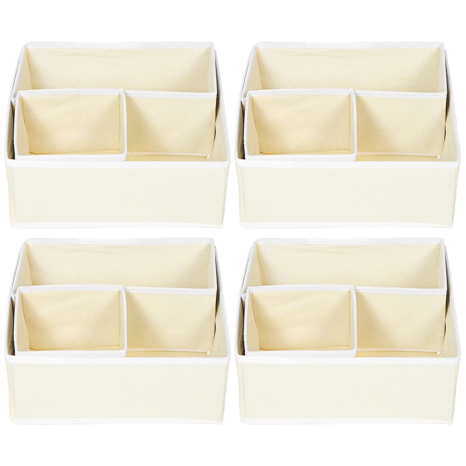 

12 Pcs Dresser Cart Organizer Bins Drawer Adjustable Adhesive Drawers Belt Beige for Nursery