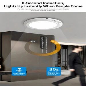 Magnetic Wireless Motion Sensor Ceiling Light | Rechargeable w/ Remote, Battery-Powered – Closet/Shower/Stairs/Patio & More