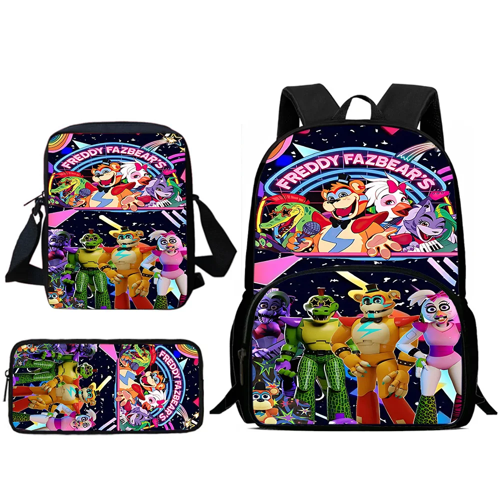 Child Backpacks For F-Five Night At Freddys Shoulder Bag Pencil Case Pupil Large Capacity School Bags for Boys Girls Best Gift