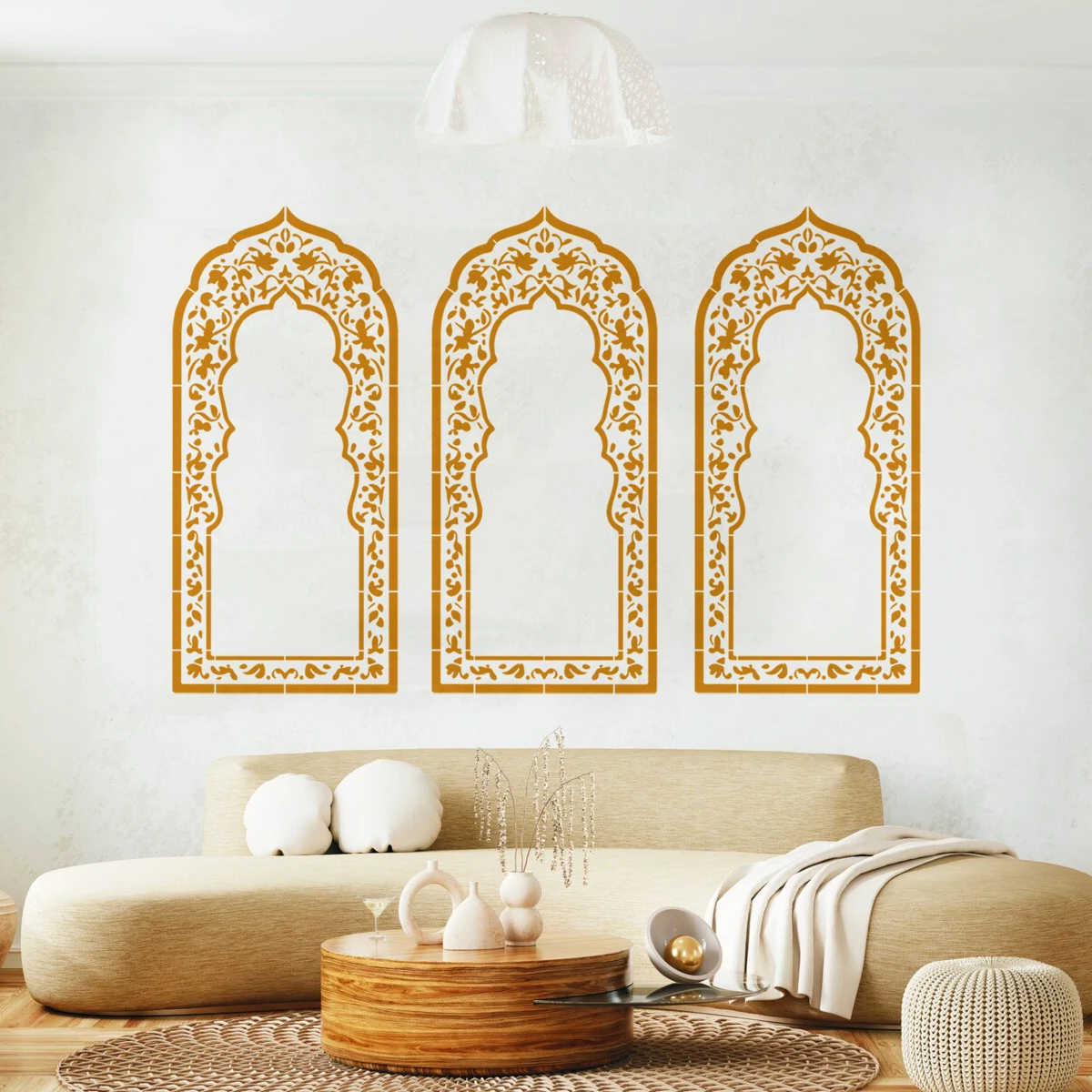 

Large Moroccan Arch Wall Stencil For Painting 83cm - 124cm Decorative Plaster Template To Paint Target Door Decoration Arabic