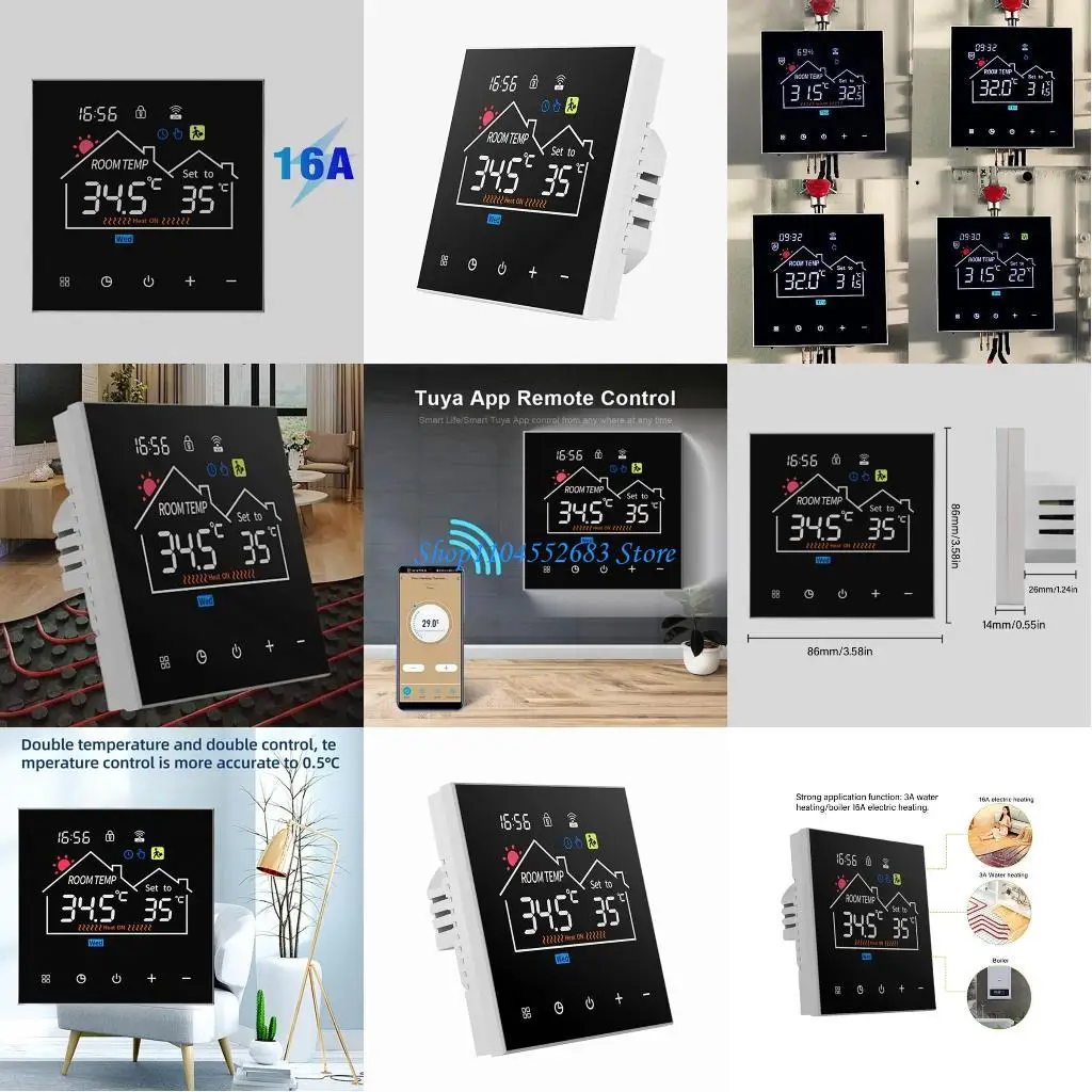 

Y6GD Water/Gas Boiler Temperature Controller Intelligent Thermostat Remote Control