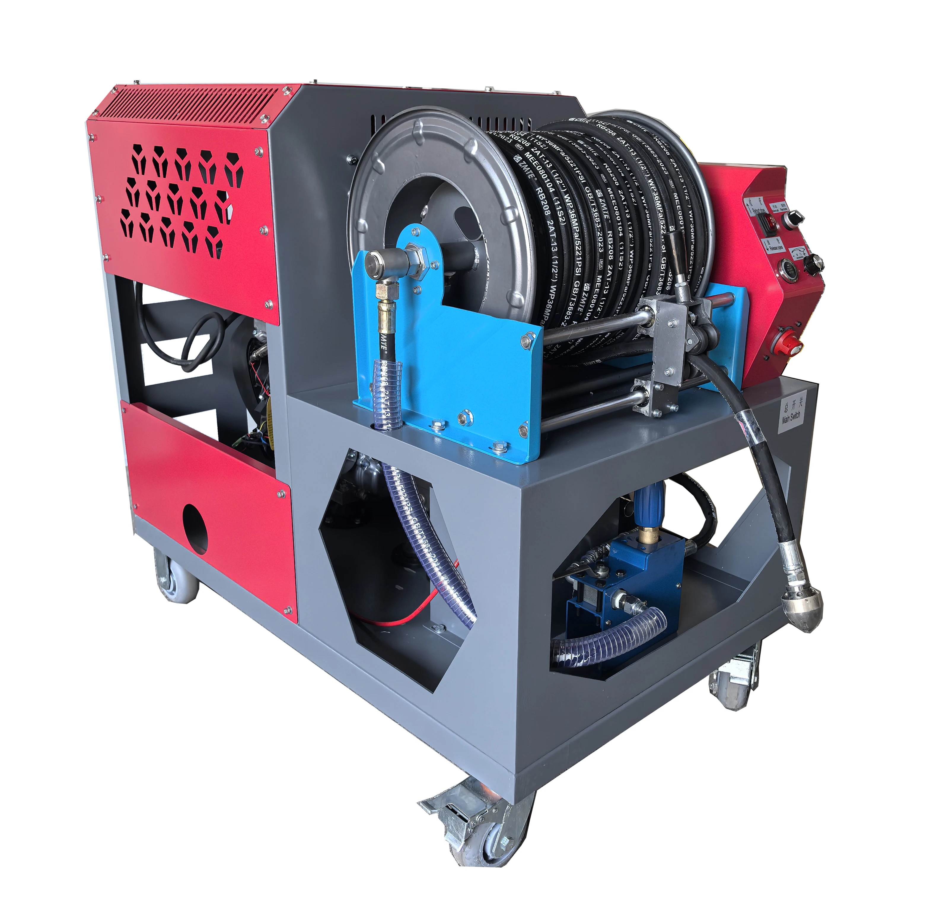 300bar 50LPM Pipeline Dredging Sewer Jetter Cleaning Machine Property Specific High-pressure Cleaning Machine