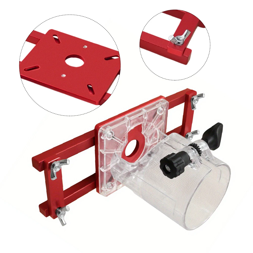 1Pc Aluminum Alloy Slotted Base And Fastening Bracket For 65mm Inner Diameter Trimming Machine Wood Router Tool Center Slotter