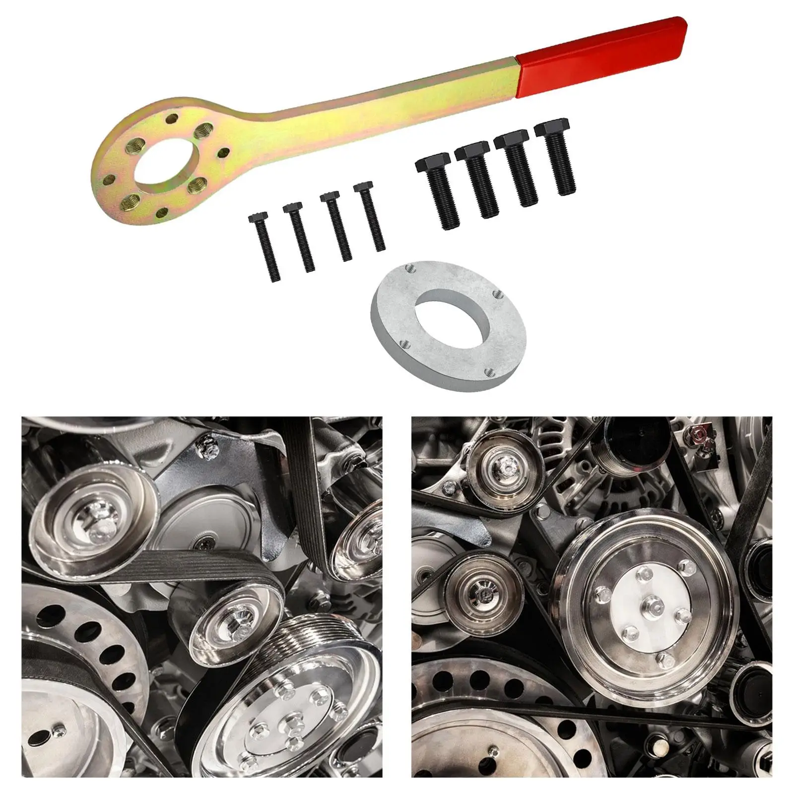 Professional Screw Wrench Holder Crank Pulley Tool Kit Premium Iron Easy Assembly for Subaru Forester EJ20