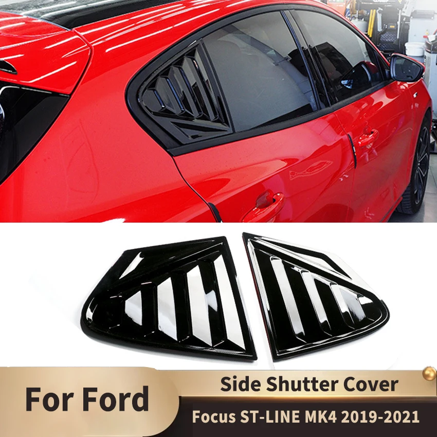 Car Tail Triangle Louver Side Tuyere Louvers for Ford Focus ST-LINE MK4 2019-2021 Hatchback Side Shutter Cover Trim Accessories