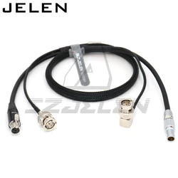 Camer 0B 2pin to ta4f 4pin female Cable for tvlogic 055/056/058 power cable and SDI camera monitor SDI line