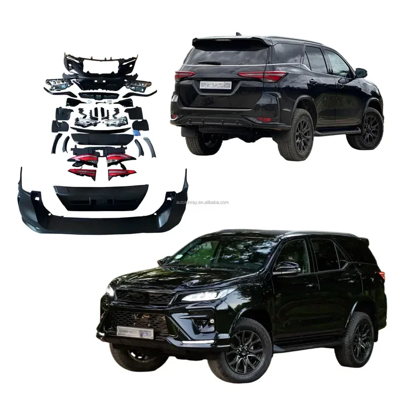 

Easy Install for To-Yo-Ta Fortuner 2017-2022 Change to Fortuner Legender GR Sport Bodykit PP Bumper LED Hea