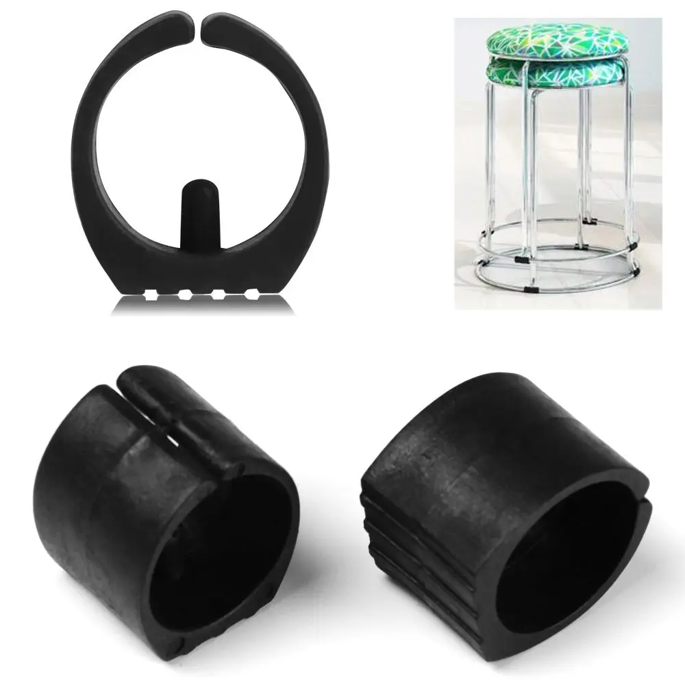 10pcs Useful Non-slip Anti-front Tilt U Shaped Damper Stool Pipe Clamp Tube Caps Chair Leg Pad