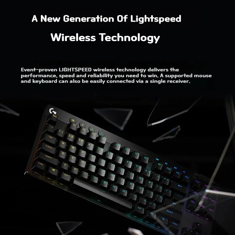 الأصلي لوجيتكس G PRO X LightSpeed TKL لعبة لاسلكية لوحة المفاتيح الميكانيكية ثلاثة وضع لوحة المفاتيح Gpx E-Sports 87 مفاتيح لعبة الكمبيوتر