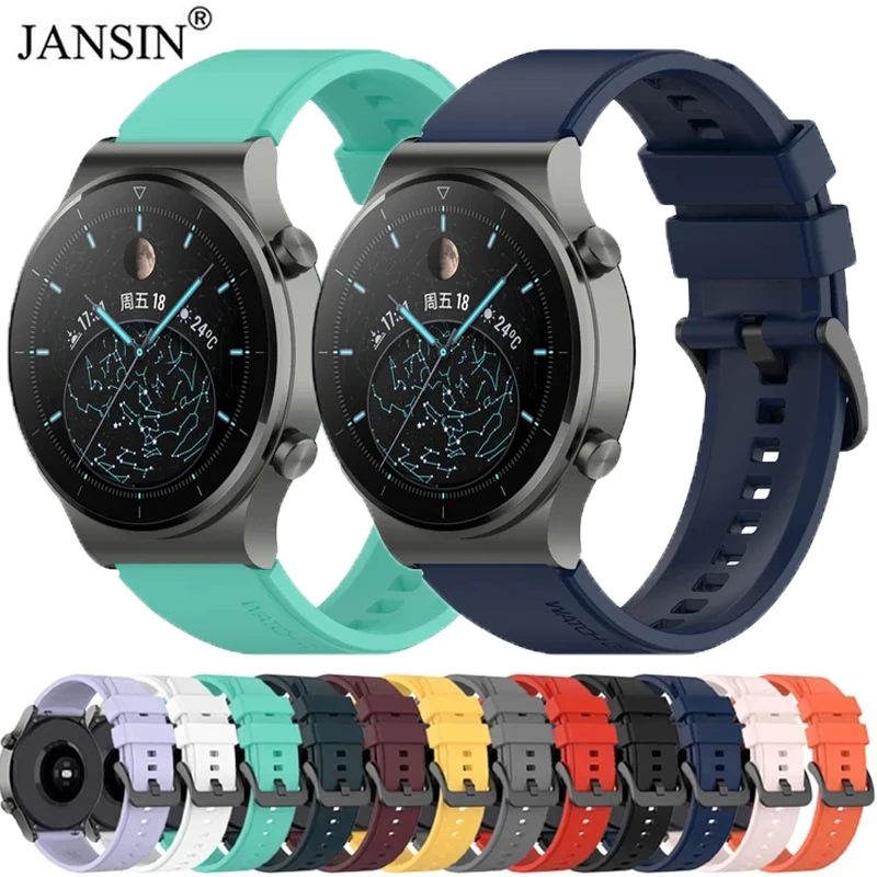 20mm 22mm Official Silicone Strap for Huawei Watch GT3 GT 3Pro 42mm 46mm Sport Band For GT 2 GT2 Pro GT3 Pro 4 Pro GT 4 46mm GT4