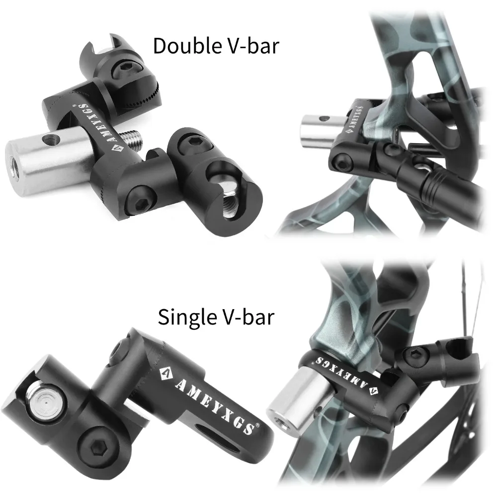 

Archery Balance Rod Single/Double Side V Bar CNC 360 Adjustable With Quick Release Compound Bow Shooting Hunting Accessories