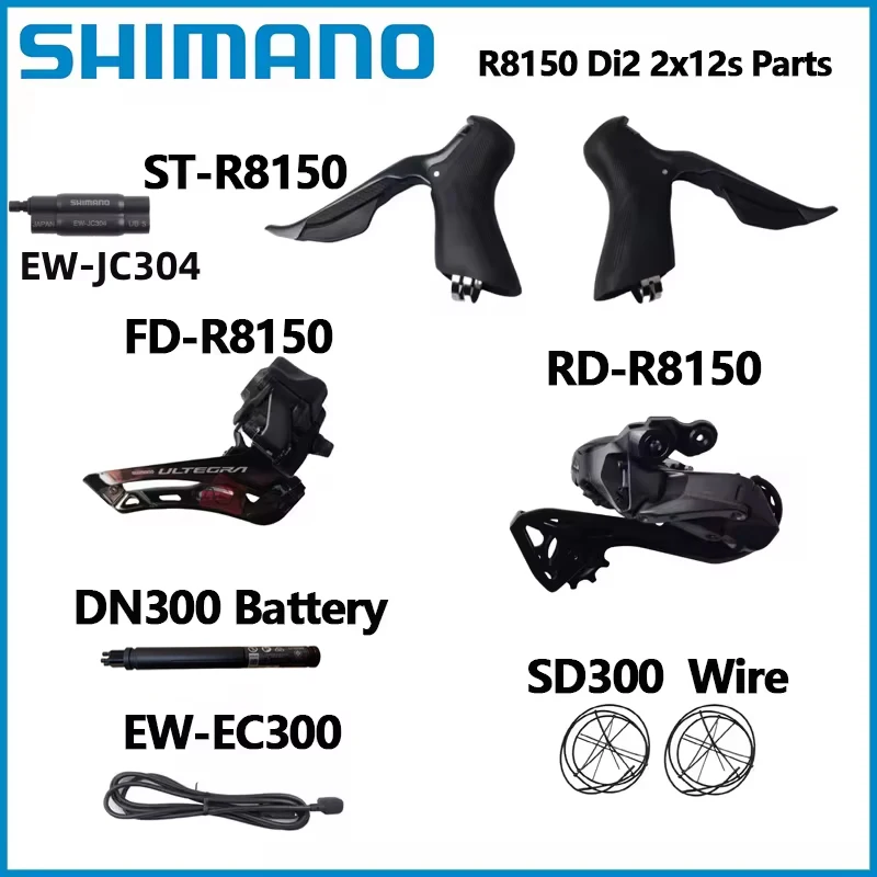 Shimano-Ultegra R8150 Di2 Part R8150 Bike Shifter 2x12s Rear Derailleur DN300 EC300 SD300 Road Bike Di2 Groupset