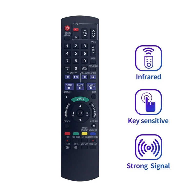 

Пульт дистанционного управления N2QAYB000336 Замена для DVD-рекордера PANASONIC N2QAYB000336 Пульт дистанционного управления