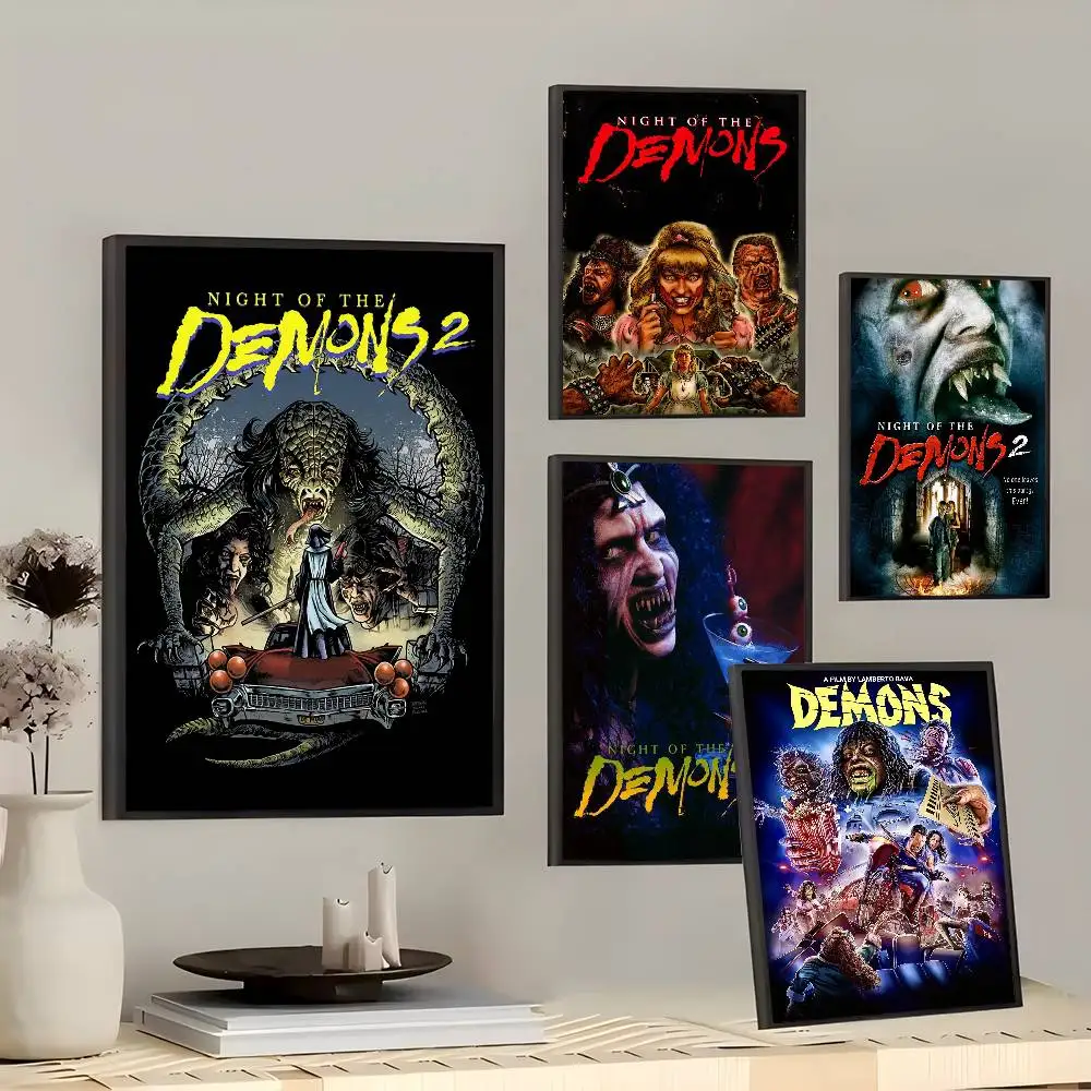 Horror Movie Night Of The D-Demons Posters Living Room Bar Cafe Quality Canvas Vintage Style Comics Painting Art Home Wall Deco