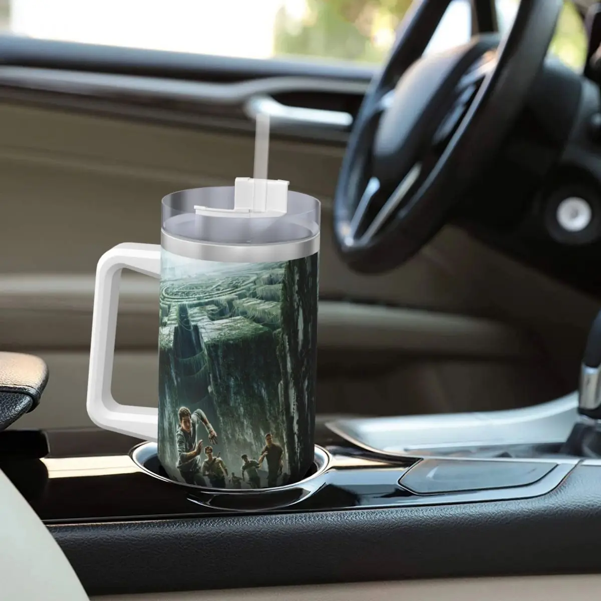 The Maze Runner Stainless Steel Tumbler Newt X Thomas Travel Thermal Cups With Straws Car Mugs Cold and Hot Water Bottle