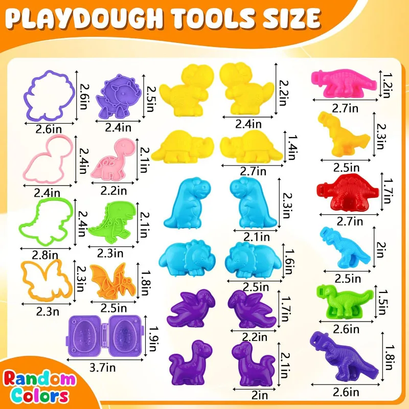 Cartoon Dinosaurier Spielen Teig Form Plastilin Spielzeug Zubehör für Kinder Kleinkinder 3D Kunststoff Formen Schneider Ton Knetmasse Werkzeuge