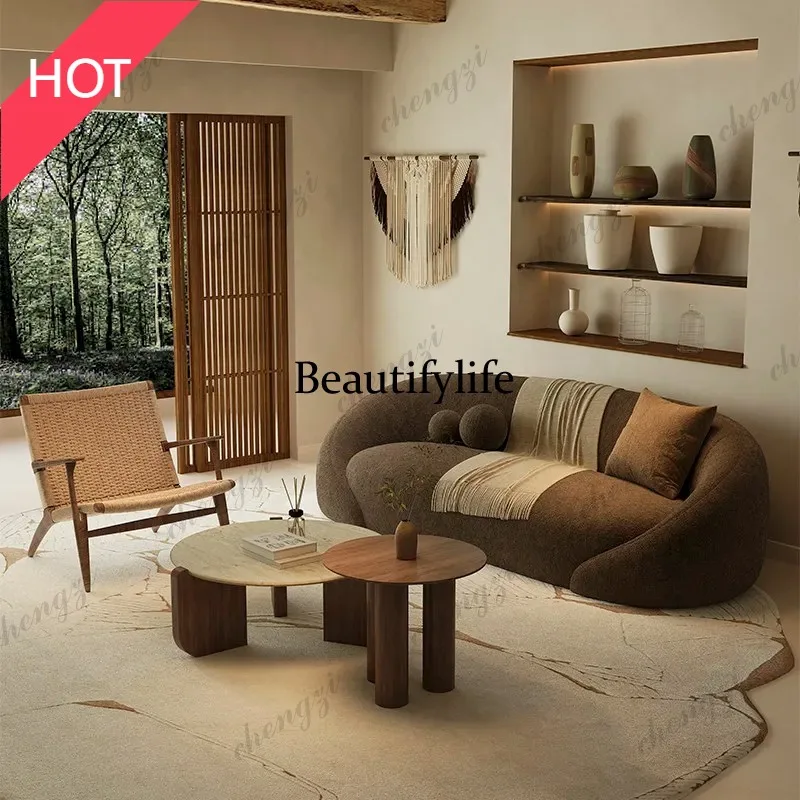 A49 Home Modern simple curved small sofa beauty salon clothing store hotel living room sofas and seating fabric couch furniture