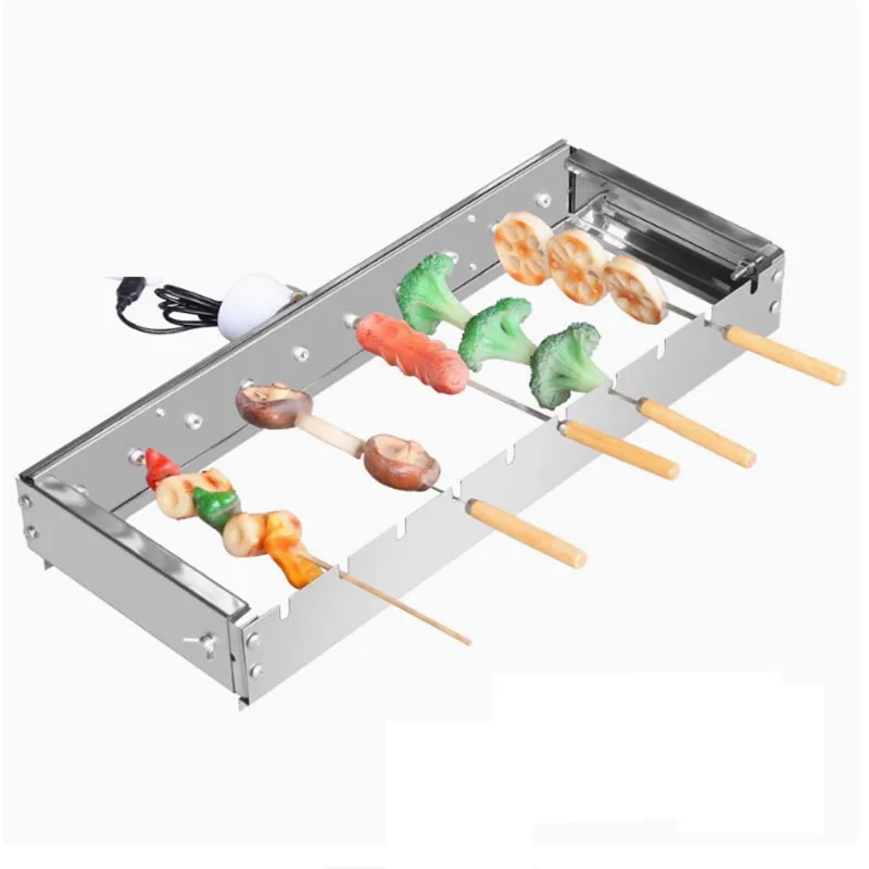 Not Limited To Roasting Needles Automatically Flipping The Shelf Adjusting Width Barbecue Grill 5V Rolling Skewers Tools